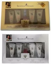 Combo Shahnaz Husain 24 Carat Gold Facial Kit 40 gm + Diamond Facial Kit 40 gm 