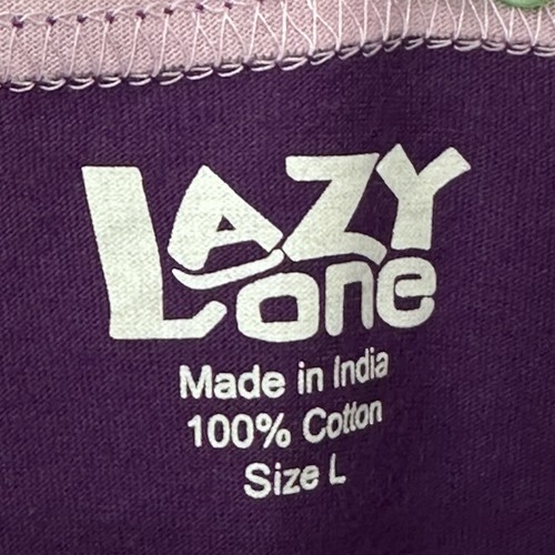 Lazy One Womens Alaska Moose Pajama Shirt Juniors Large Purple - Picture 7 of 9