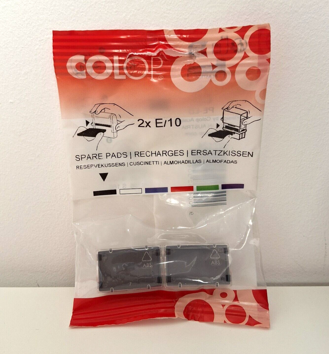 COLOP E/10 Black Replacement Ink Pad Black E10BK 2pcs P10 S120 S120W S126 S160
