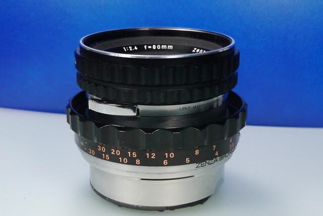 Zenza Bronica ZENZANON RARE 80mm f2.4 Camera Lens On Mount JAPAN