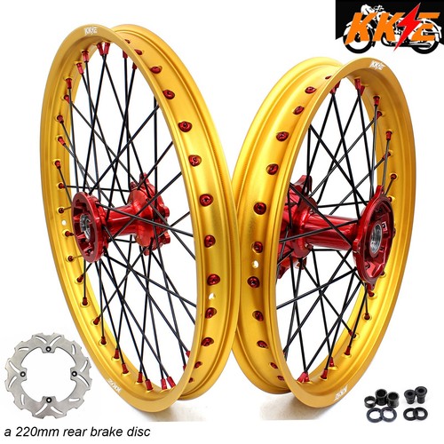 KKE 21/19 Cast Wheels Set For Honda CR125R CR250R 95-96 CR500R 96-2001 ...