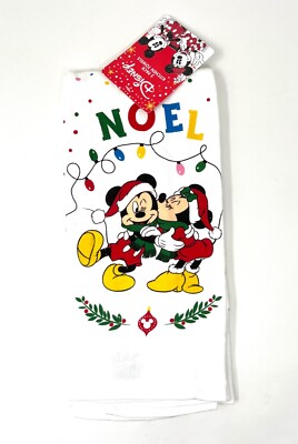 DISNEY MICKEY & MINNIE MOUSE CHRISTMAS HOLIDAYS  2-PACK KITCHEN TOWELS NEW