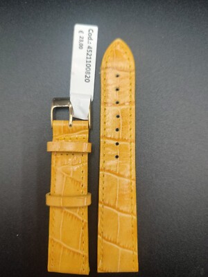 Armband 20mm Echtleder Made in Italian Gelb 