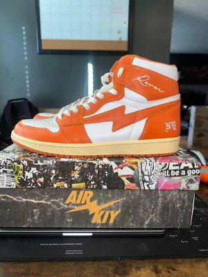 Size 12.5 Kool Kiy '85 Hi White/Orange (NY) New York Reves Paris