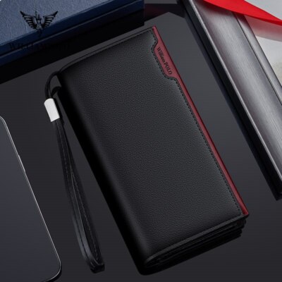 WilliamPolo Wallet Long Style 100% Cow Leather Fashion Business High Quality 