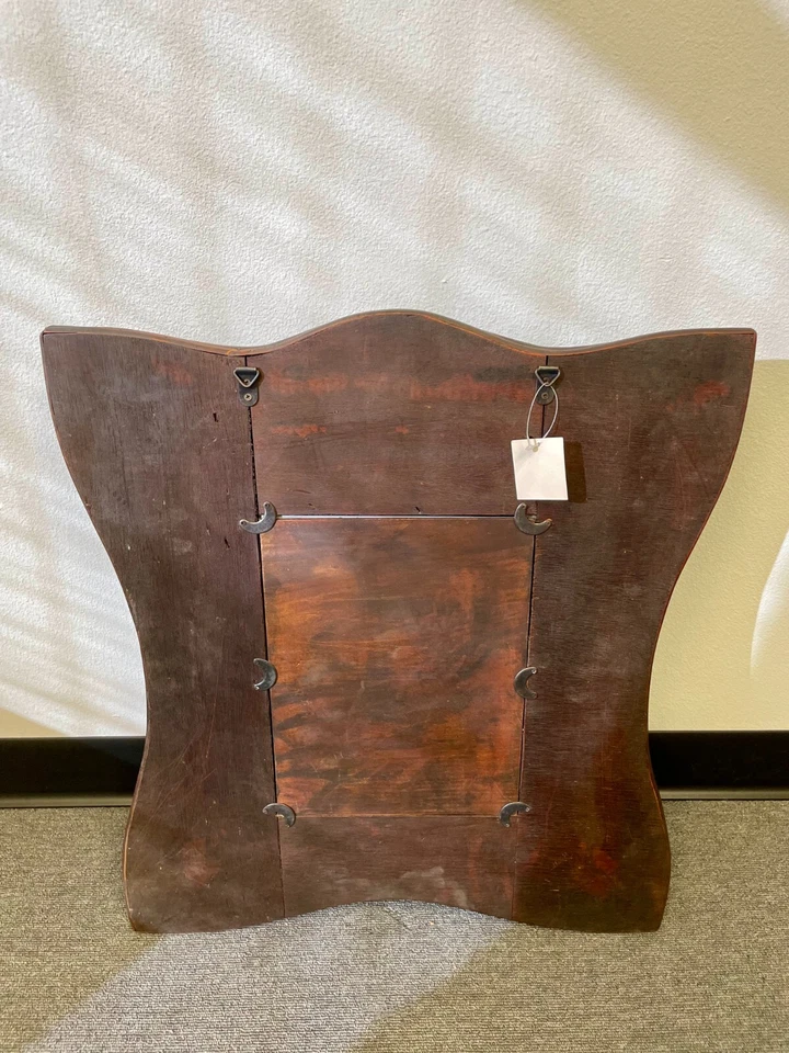 Vintage Rattan Wall Mirror Woven Frame Tiki Bar Tropical Bamboo Boho Decor - Image 4 of 4