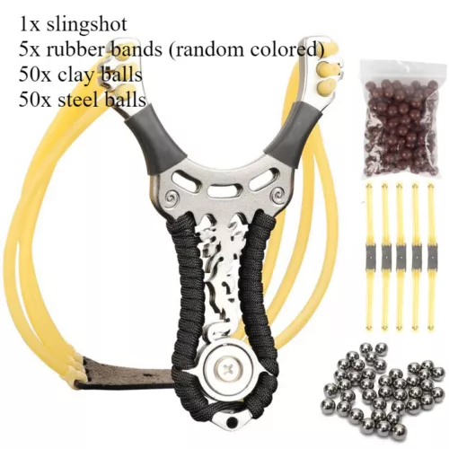 Outdoor Slingshot Powerful Adults Hunting Catapult Shooting Target Toy - Picture 2 of 18