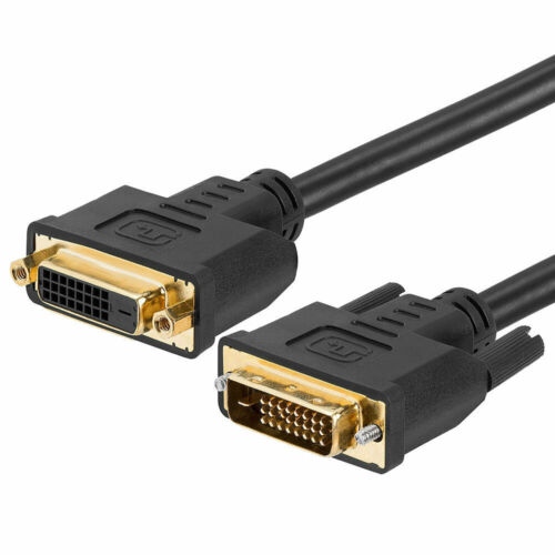 DVI-D Male to Female M/F Dual-link 24-pin High Speed Extension Cable PC/TV- 15FT