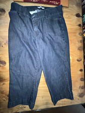 Riders by Lee Mid Rise Capri Women's size 14 M Dark Wash Blue Denim jeans