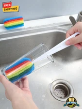 1 pc Long Handle Bottle Cleaning Brush – No Dead Angle Cup Scrubber