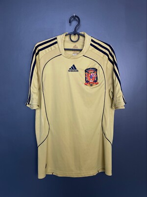 SPAIN NATIONAL TEAM 2008/2010 AWAY FOOTBALL SHIRT #15 SERGIO RAMOS