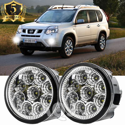 Pair Front Bumper Fog Light Driving Lamp For Nissan X-Trail XTrail T31 2007-2014
