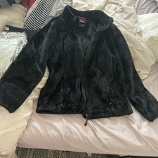 Gerry Fleece Jacket Womens Medium Black Plush Full Zip Soft Outdoor Winter