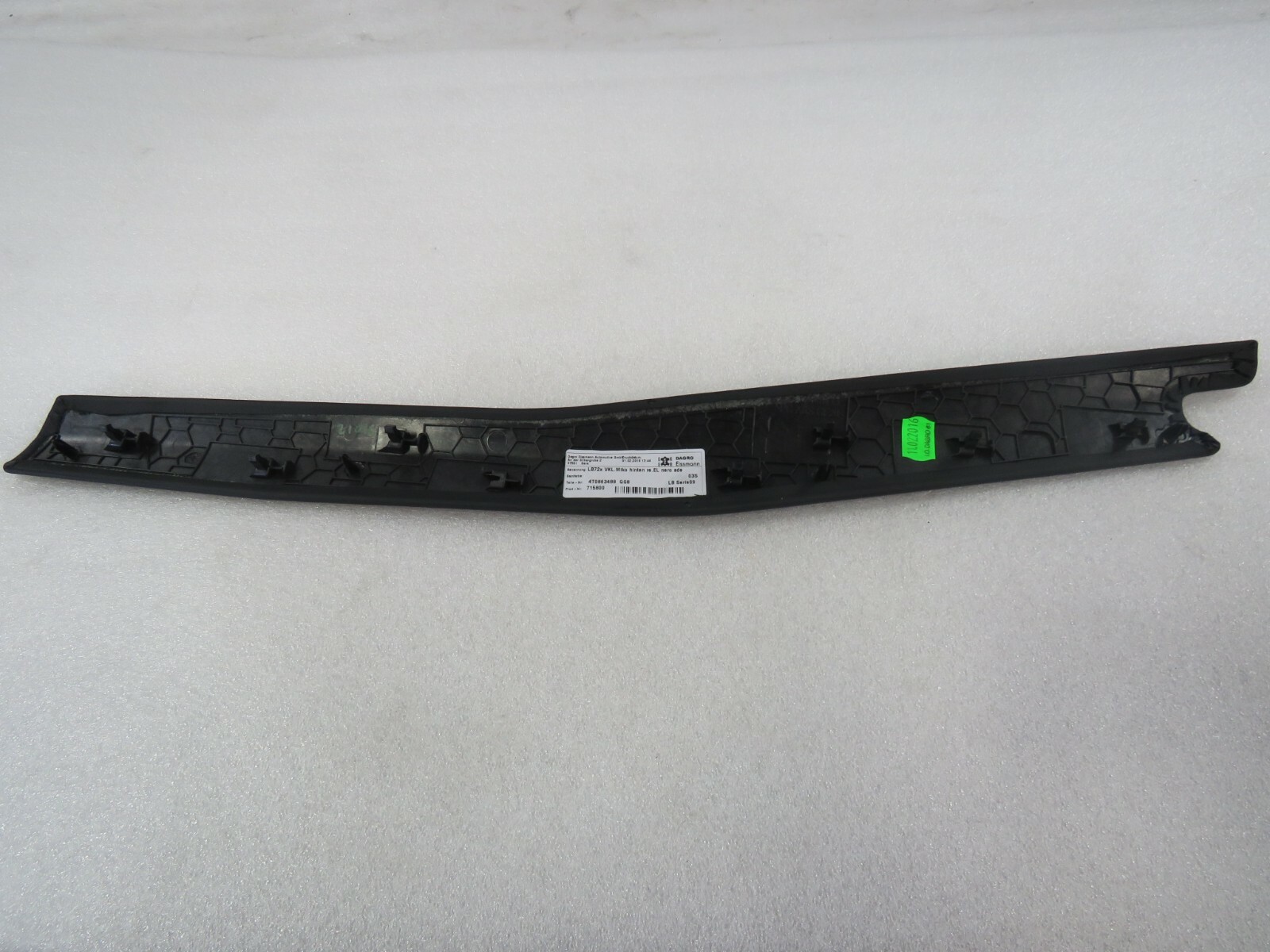 Lamborghini Huracan, LP580, LP610, RH, CNS Side Trim Panel, Used, P/N 4T0863488