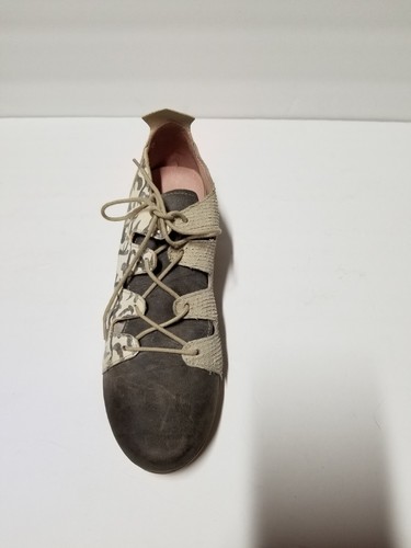 Unusual Shoes by SP Women's Loafers Ivory /Gray Leather Shoes Size 37 (US 6) - 第 6/9 張圖片