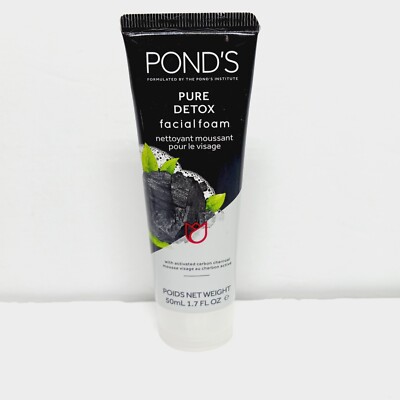Ponds Pure Detox Facial Foam Scrub W/ Activated Charcoal 1.7fl Oz.