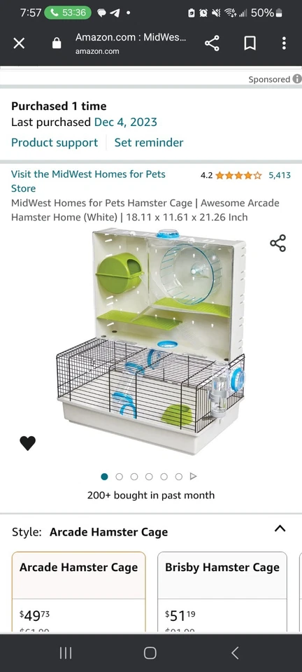 Midwest Homes仓鼠/老鼠笼 — 第 2/4 张图片