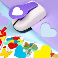 Heart Punches for Paper Crafts 2 Inch Heart Hole Punch for Scrapbooking Valen...