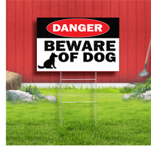 Danger Beware of Dogs Indoor Outdoor Coroplast Yard Sign