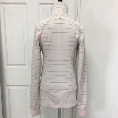 Lululemon Women's Blush Pink Pullover Jacket Striped Size 6 - Picture 6 of 16
