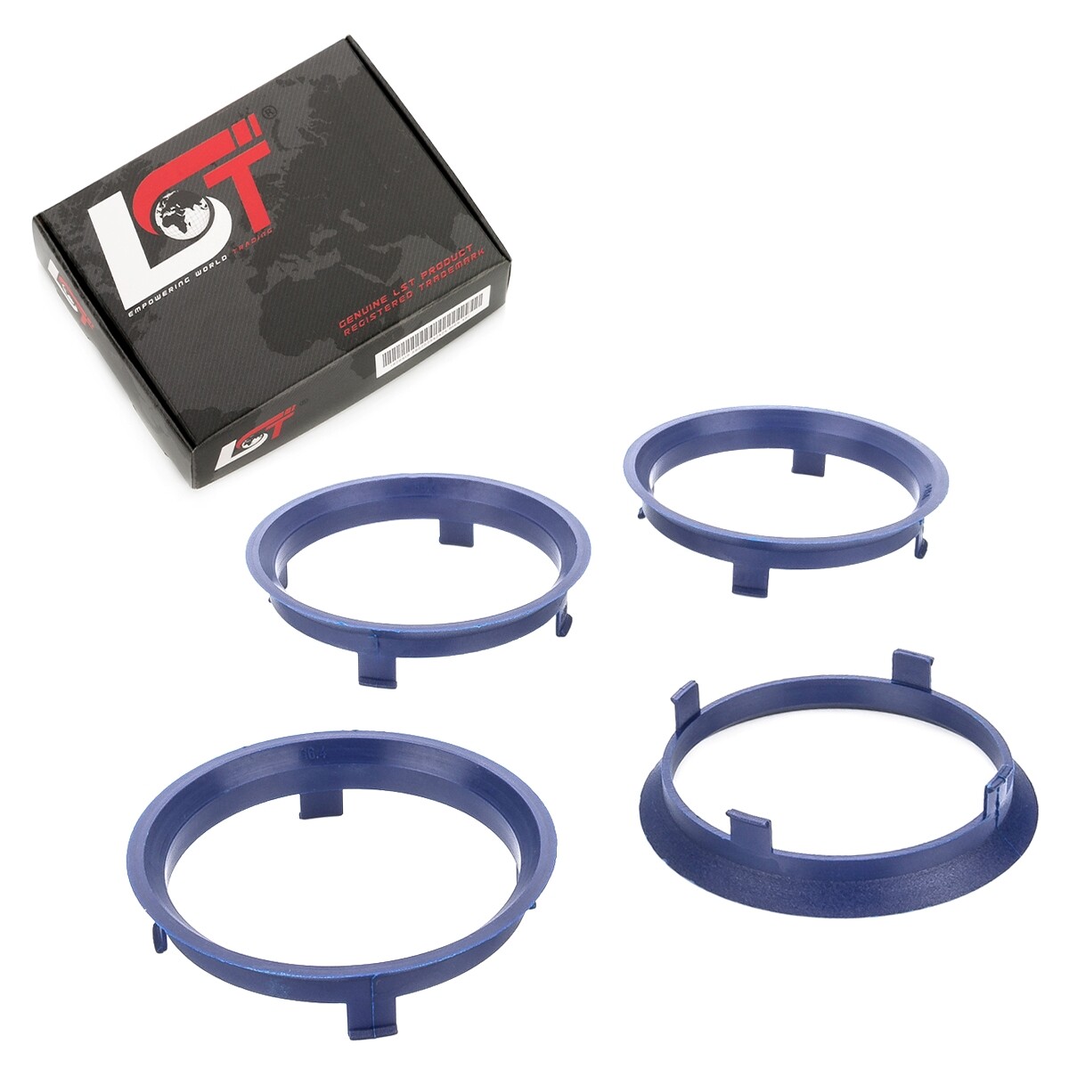 4x Centering Ring Spacer Blue Alloy Wheels Ø 66,4 - 70,1mm for BMW 5er 6er 7er