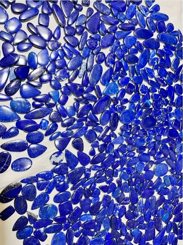 5000 Lot Cts-Natural Lapis lazuli cabochon loose gemstone mixed shape-140 piece - Image 4 of 4