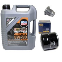 MotoröL Set 5W-30 5 Liter + ÖLfilter SM 158 + Schraube FüR Dacia Logan Mercedes