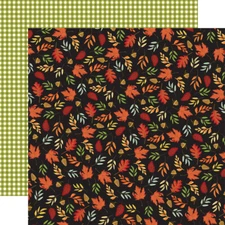 2 Sheets Carta Bella Paper WELCOME AUTUMN 12x12 Cardstock - Autumn Air