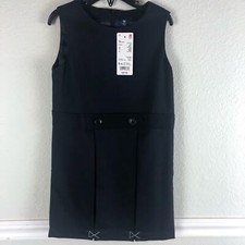 Uniqlo Pleated Navy Girls Sleeveless Dress Size 5-6 NWT