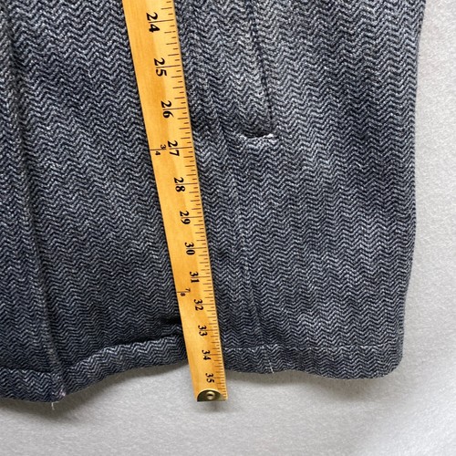 Torrid Coat Womens 4X Gray Herringbone Button Closure Fleece Lined No Belt - Picture 6 of 11