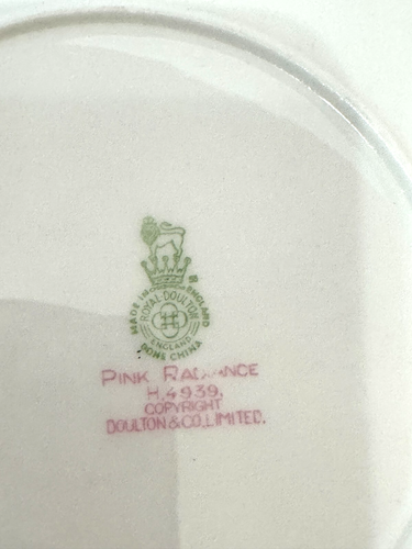 8 Royal Doulton Pink Radiance 6.25" Bread Plates 1950s 60s MCM - Picture 8 of 9