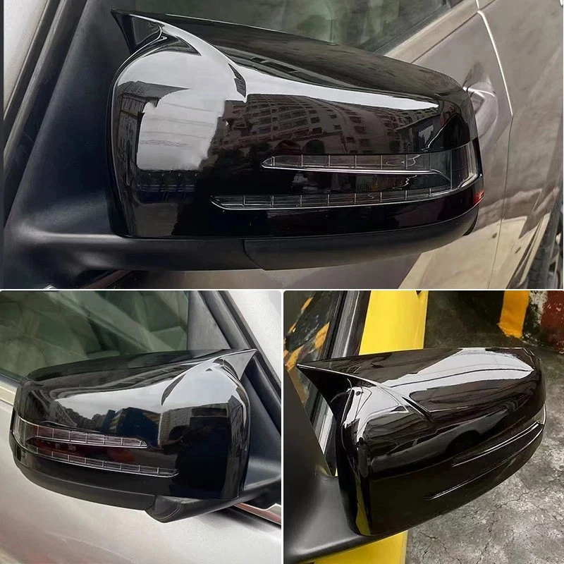Глянцевая черная крышка на крыло зеркала для Mercedes Benz W204 W176 W212 CLA250 C63 - Изображение 4 из 4