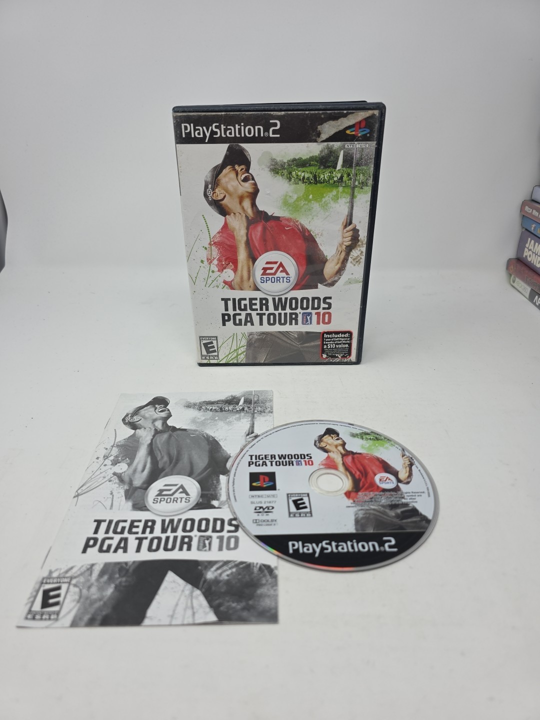 Tiger Woods PGA Tour 10 Playstation 2 PS2 completo con manual en caja original