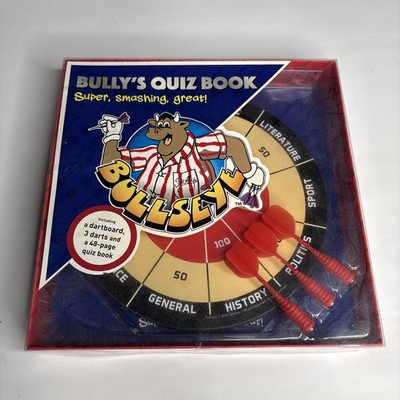 Bullseye TV Bully s Quizbuch mit Dartscheibe & 3 Darts komplett in Box