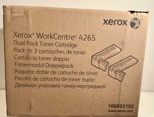 Genuine Xerox WC4265 #106R03102 Black Toner Dual Pack Open Box Sealed Bags