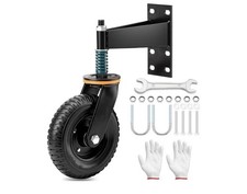 8" Gate Wheel, Suitable Metal Tube Gates, Capacity 750 Lbs, 360 Degree Rotation