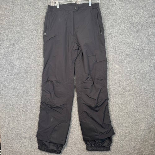Obermyer Snow Pants Womens 12 Black Insulated Ski Snowboard Cargo Pockets