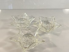 VTG Clear Glass, 5-point Star-Shaped Votive/Tea Light Candle Holders Set Of 3