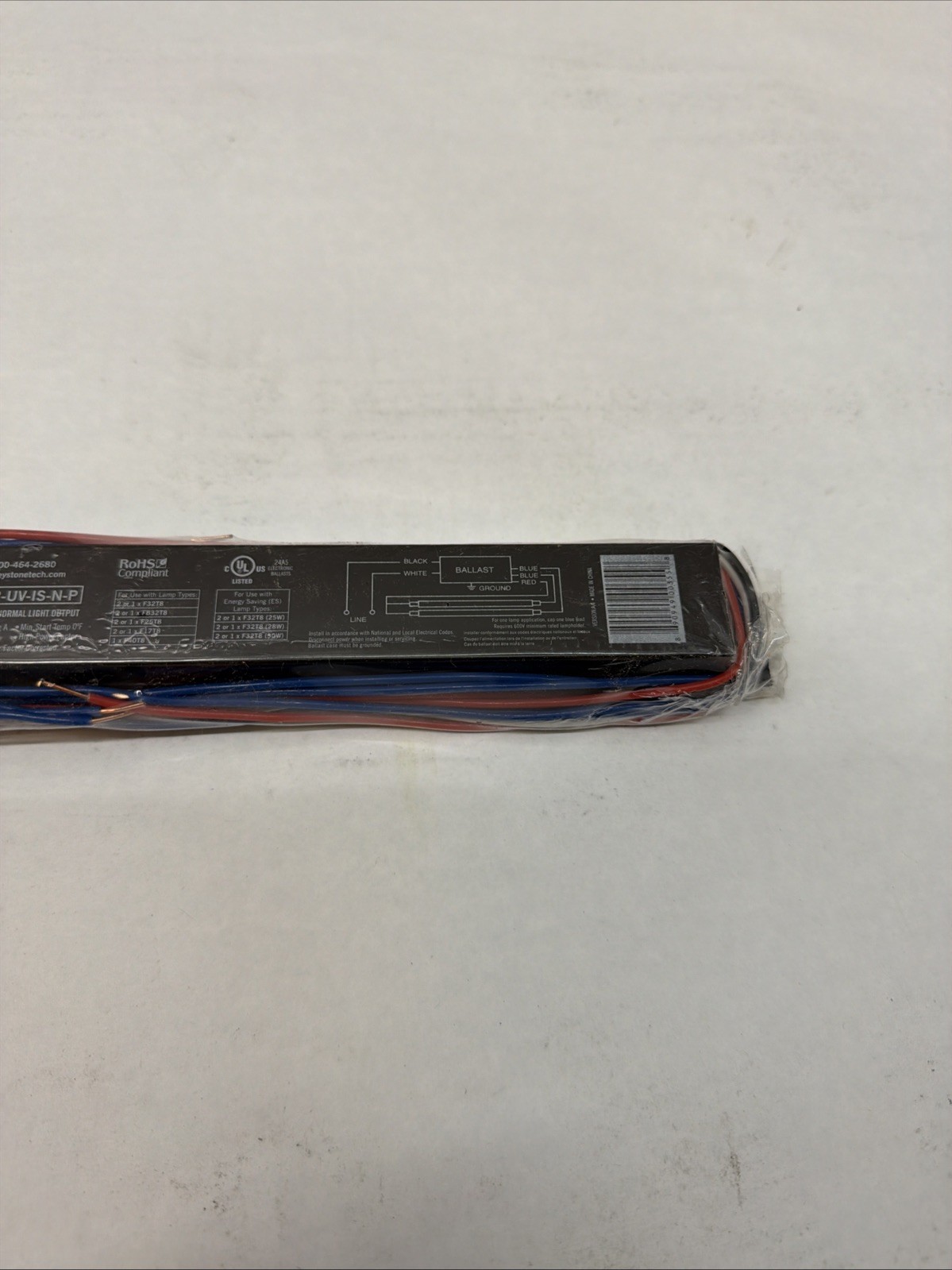 Keystone KTEB-232-UV-IS-N-P Two Lamp Instant Start Normal T8 Fluorescent Ballast