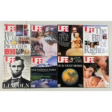 Life Magazine Lot of 8 From 1991 Clear View of Heaven The American Family etc