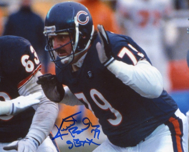 KURT BECKER Signed Photo Chicago Bears SB XX Champs vs Tampa #54  COA