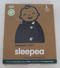 Happiest Baby Sleepea 5 Second Swaddle Organic Cotton Size L 4-6 Mos Open Box