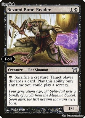 MTG Nezumi Bone-Reader [CHK - 127] MP Foil