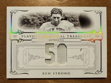 2007 National Treasures KEN STRONG Game Worn Prime Jersey 10/50 GIANTS