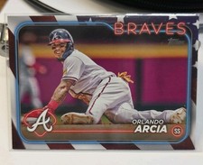 2024 Topps Series 1 ORLANDO ARCIA Independence Day Variation #88 SP Braves 55/76