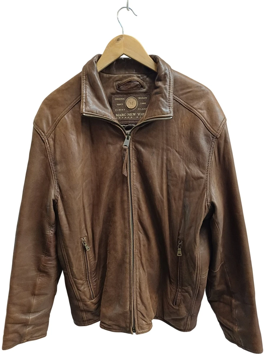 MARC NEW YORK カウレザージャケット　2XL Marc New York Leather Outer Shell Coats & Jackets for Men for sale