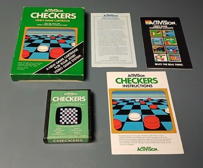 Atari 2600 Checkers By Activision - Complete In Box (CIB) With