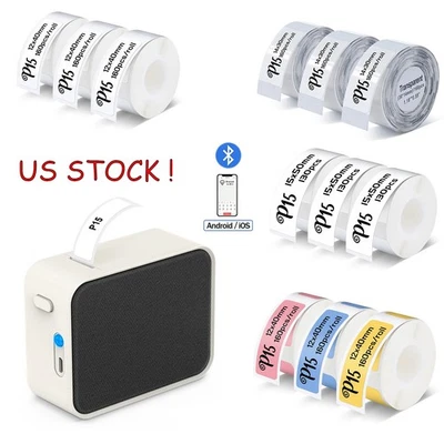 PRISTAR 3PK D30 Thermal Label Tape Waterproof Lable Paper Suit for P15 Q30 Label Printer