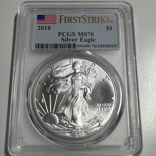 2018 Silver Eagle - PCGS MS70 - First Strike - Estate Coin