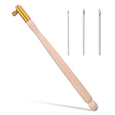 Tambour Crochet Hook Set with Wood Handle Needles for Beading Sewing